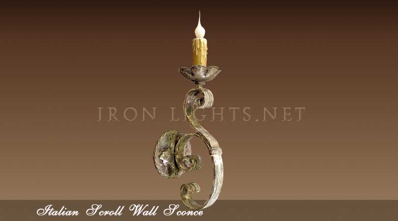 wrought iron wall sconces