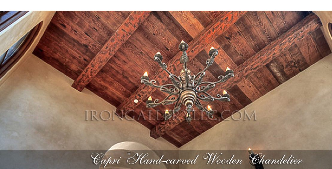 Capri wooden chandelier