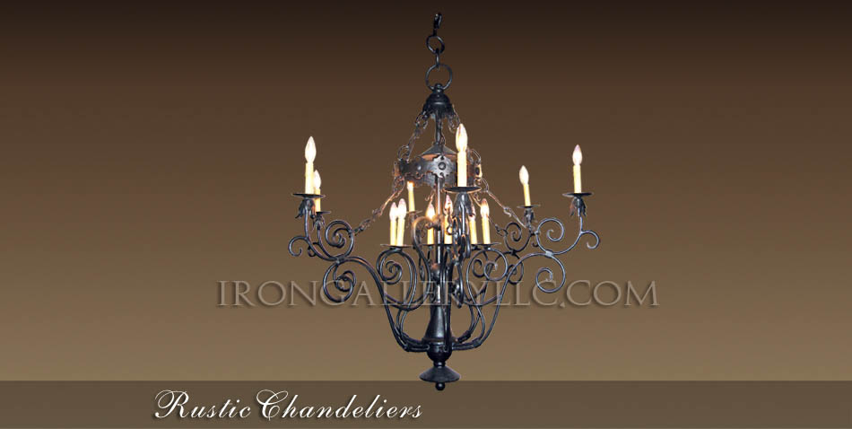 Large rustic chandeliers