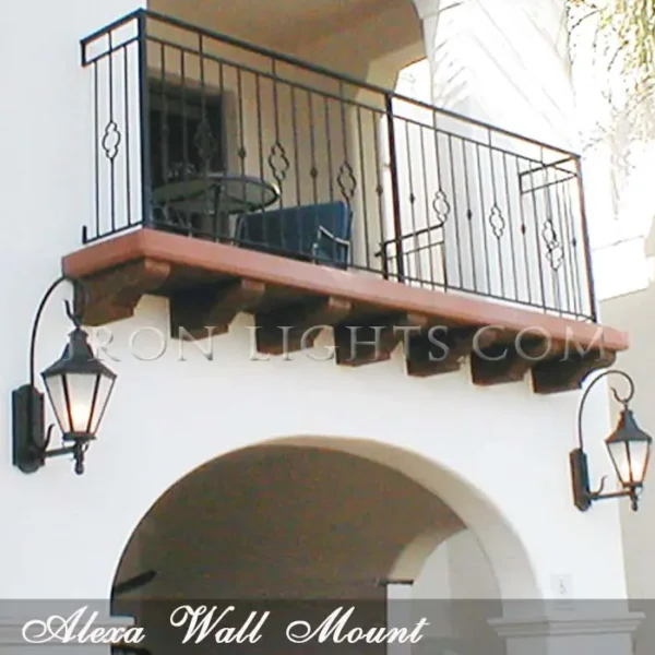 Alexa outdoor wrought iron light fixture