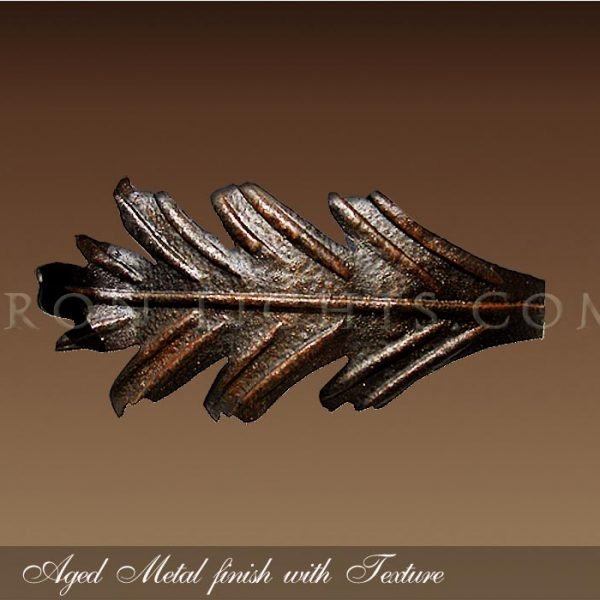 Aged metal finish with texture