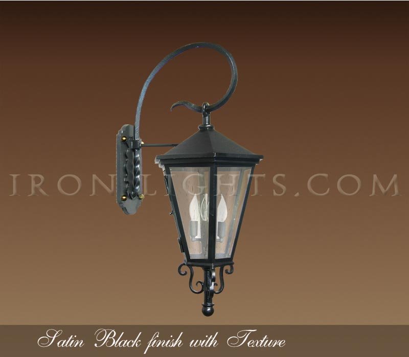 satin_black_finish_outdoor Madrid sconce Satin Black
