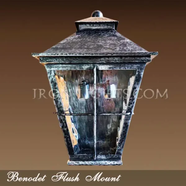Benodet flush mount Pewter finish