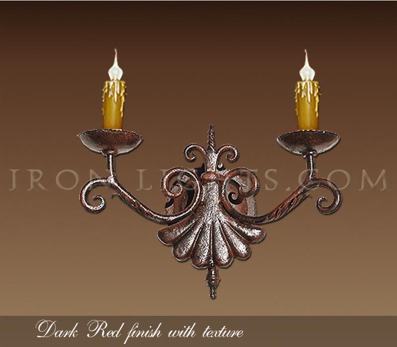dark_red_finish_indoor Wall sconce dark red finish