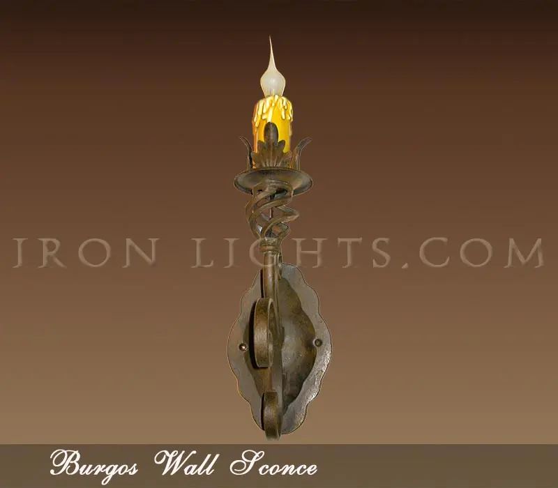 hacienda_indoor_light_sconces_burgos Hacienda style wall sconce Burgos