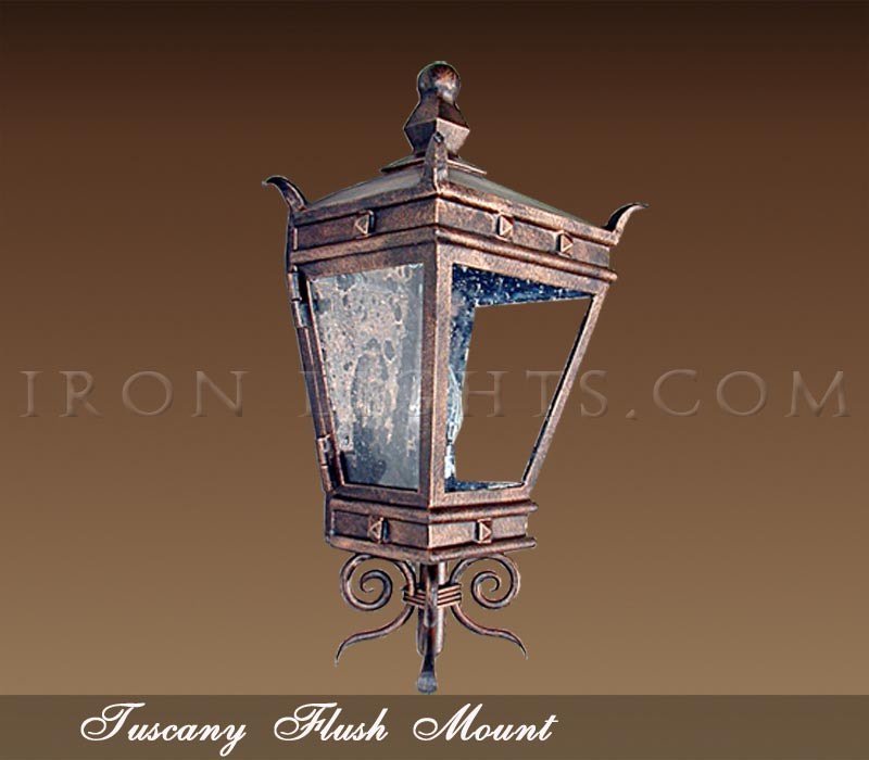 flush_mount_lights_tuscany Mediterranean outdoor pocket lights