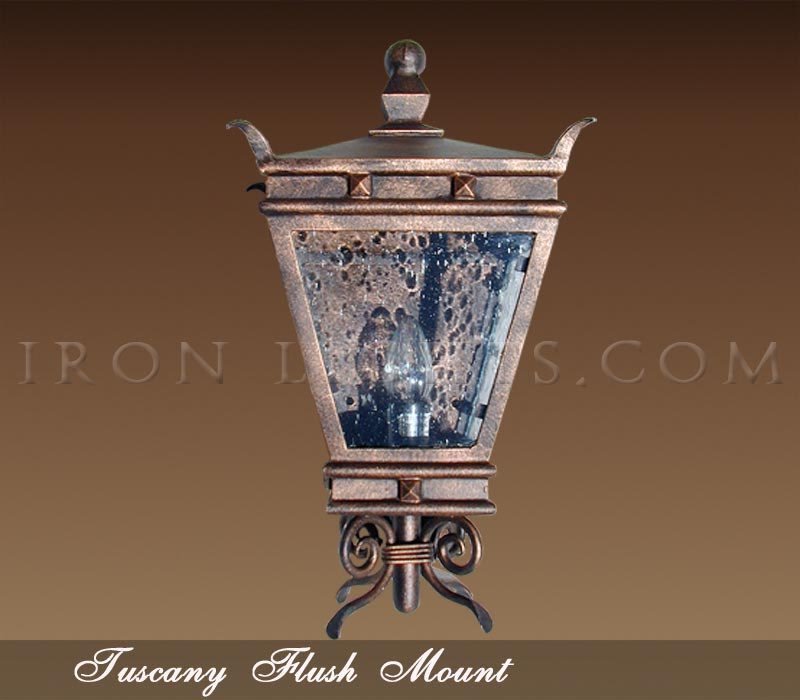 iron_flush_mount_tuscany_light Tuscany Mediterranean pocket lights