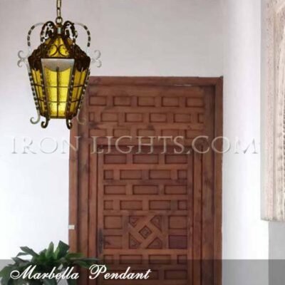 Spanish outdoor pendant lights