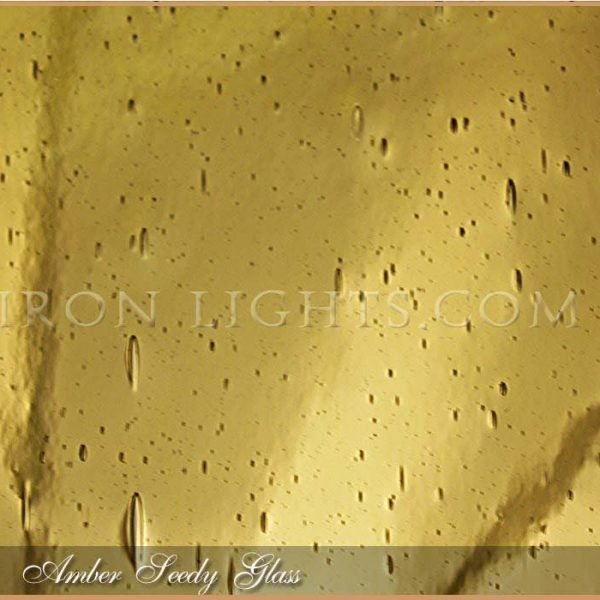 Seedy glass amber color