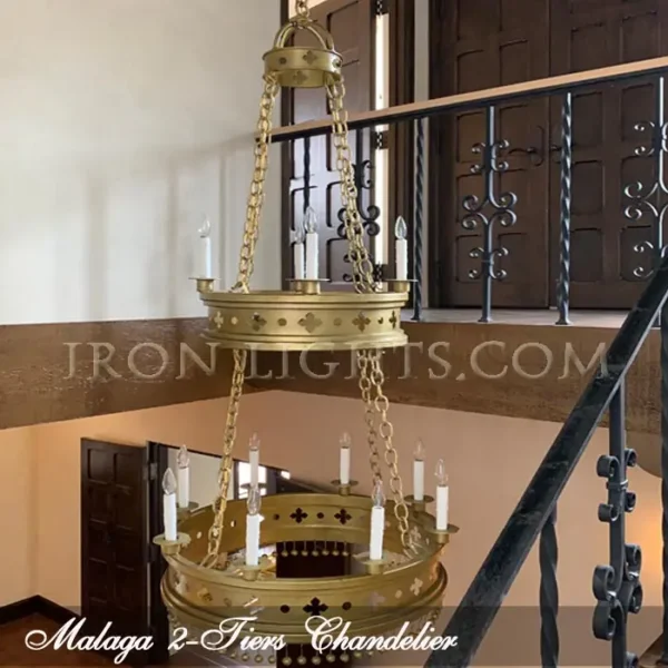 Wrought iron hacienda chandelier