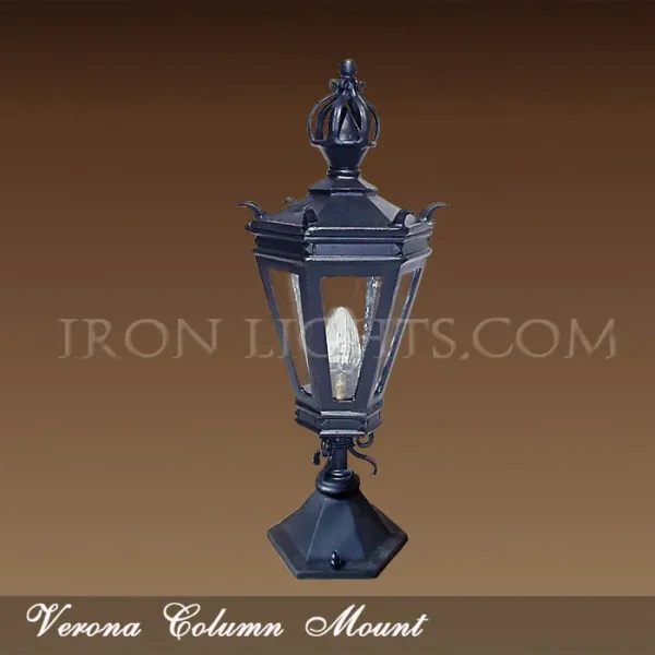 Gothic Mediterranean Style post mount light
