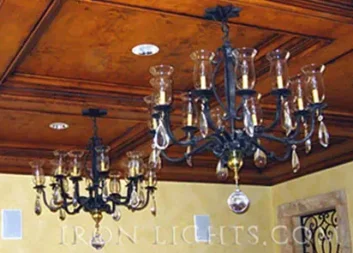 Wrought iron chandelier